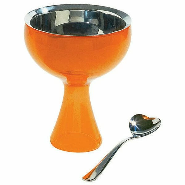 Alessi Eisbecher Mit Eislöffel Big Love Orange 3 Alessi Eisbecher Mit Eislöffel Big Love Orange