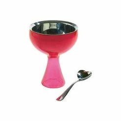 Alessi Eisbecher Mit Eislöffel Big Love Pink