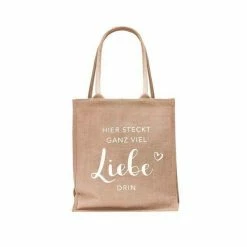 Eulenschnitt Jute Shopper 40,5x35,5x17cm Liebe