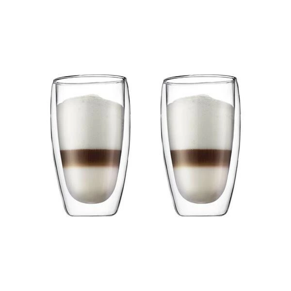 Bodum Latte-Macchiato-Glas 0,45 L 2er-Set Pavina 3 Bodum Latte-Macchiato-Glas 0,45 L 2er-Set Pavina