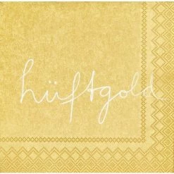 Räder Servietten 25x25 Cm Hüftgold Gold