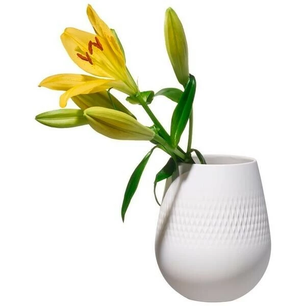 Villeroy & Boch Vase 14 Cm Manufacture Collier Blanc Carré Klein 4 Villeroy & Boch Vase 14 Cm Manufacture Collier Blanc Carré Klein - Image 2